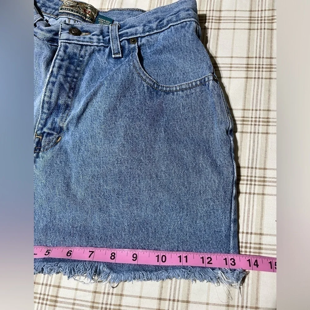 Vintage EXP High Rise Cut Off Jean Shorts USA Made Size 9/10 Zipper Fly
